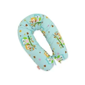 Bobono Daljša vzglavna blazina za nosečnice za spanje + snemljiva prevleka - Mint Owls