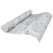vidaXL 3D kamnita tapeta Svetlo siva 10 x 0,53 m Netkani material