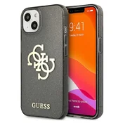 Guess ovitek za iPhone 13 mini – Glitter 4G Big Logo, črn