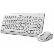 Genius Luxemate Q8000, bež. tipkovnica+miš, bijela