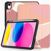 Ovitek za iPad 10 (10,9, 10. generacija 2022) – roza z valovitim vzorcem