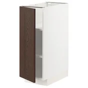 METOD Podni element s policama, bela/Sinarp smeda, 30x60 cm