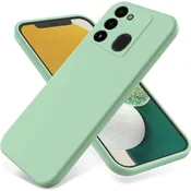 Silikonski zaščitni ovitek Liquid z vrvico za Tecno Spark 8C/9 – zelena