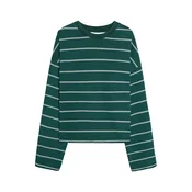 Bershka Majica smaragd/bela