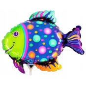 Grabo Barvit folijski balon FISH Riba Morski svet Rojstnodnevna zabava 27x21cm