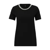 Only Tall Majica ONLJOLLY črna/transparentna/biserno bela