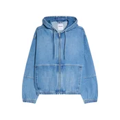 Bershka Prehodna jakna nude/moder denim/svetlo modra