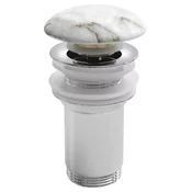 Odtok za umivalnik 5/4, click-clack, keramični čep, 10-50 mm, bianco carrara - Bela - Sapho - 24 - Medeninasti - Lepilo - Drugo - 3-delne tuš kabine - 5/4 - 14