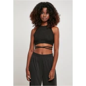 Womens trapezoidal cropped top black