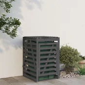 Spremište za kantu za smece sivo 84x90x128,5 cm od borovine