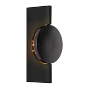 Globo LED-stenna svetilka Jasper, višina 20 cm, mat črna, kovina - Dnevna soba/jedilnica - Sodobni - črno-krom, zrcalno