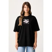HUGO Blue kratka ženska majica bombažna Oversized Tee_B_15