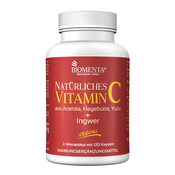 Naravni vitamin C z Acerolo, Šipkom in Ingverjem - 120 kapsul