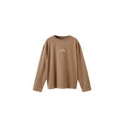 MANGO KIDS Majica SNORTH svetlo bež/karamel/kapučino/črna