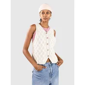 24 Colours 41285A Knitted Vest Pullover white