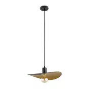 Viseča svetilka SAVANA na kablu 1xE27/15W/230V premer 30 cm črna/zlata