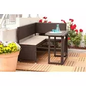 Gardenson Vrtni Set Lambada, Temno Rjava, Z Blazino, 2-Delni