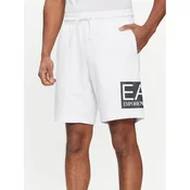 EA7 Emporio Armani Športne kratke hlače 3DPS63 PJ05Z 1100 Bela Regular Fit
