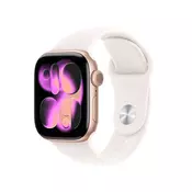 Apple Watch Series 11 GPS 42mm Rose Gold Aluminium Case with Light Blush Sport Band - S/M