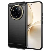 TPU gel ovitek Brushed Carbon za Realme 14 Pro Plus - črn
