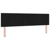 LED glava kreveta s LED trakama Crna 180 cm tkanina