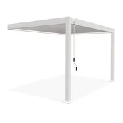 Bioklimatska pergola Antares Stenska, 3 x 3, Bela, Ročni