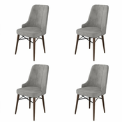 HANAH HOME Set 4 stolice Pare Grey Brown