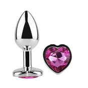 Diamond Heart Butt Plug Small Pink