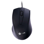 C-TECH Miška WM-07/Ergonomska/Optična/Pravokotna/1 200 DPI/Brezžični USB/črna