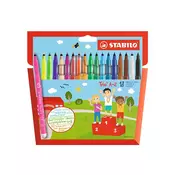 Set nalivpera s punjenjem od filca, 0,7 mm, STABILO Trio A-Z, 18 različitih boja 378/1-18-01