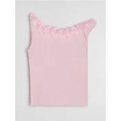 Sinsay - Pamucna bluza sa tilskom aplikacijom - pastelno roze
