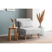 ATELIER DEL SOFA Fotelja Folde Single Teddy Fabric Grey