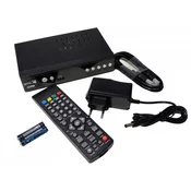 GEMBIRD Prijemnik zemaljski GMB-TDT-033, DVB-T2, Full HD, USB, RF, crni