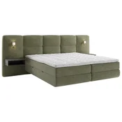 Esposa BOXSPRING POSTELJA 160 cm x 200 cm , tekstil zelena