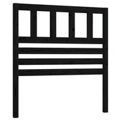 Uzglavlje za krevet crno 106 x 4 x 100 cm od masivne borovine