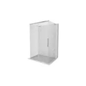 Mexen Rox-3S L 3-stenska tuš kabina, drsna 90 x 70 cm, prozorna, krom - 8C2L-090-070-01-00-3S