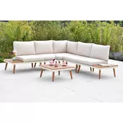 Gardenson LOUNGE GARNITURA akacija trd les aluminij