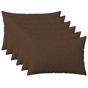 vidaXL Prevleka za blazino 6 kos HEERLEN Rjava 30 x 50 cm Blago
