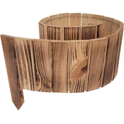 Lesena vrtna ograja 550 cm - komplet 5 kosov - 110x15,5 cm - 25 cm količki - rjava