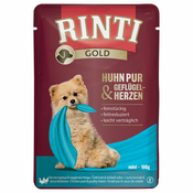 RINTI Gold 10x100 g - Čisti piščanec in perutninska srca