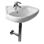 H8166140001041 Jika Deep 55 x 56 cm kotni keramični umivalnik z odprtino za armaturo