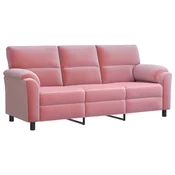 vidaXL Kavč Roza 214 x 85 x 93 cm Žamet