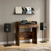 vidaXL DJ miza Dimljen hrast 62 x 45 x 102 cm Inženirski les