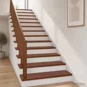 vidaXL Stopnice 4 kos 120 x 30 x 2 cm Temno rjava Masivno hrastovo les
