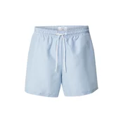 DAN FOX APPAREL Kratke kopalne hlače Juri mornarska/svetlo modra/bela