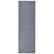Vidaxl Zunanja preproga ploščato tkanje 80x250 cm modra