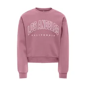 ONLY GIRLS Majica KOGSWEAT staro roza / bela