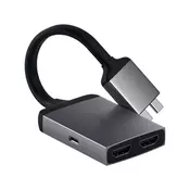 SATECHI Type-C Dual HDMI Adapter Space Gray