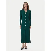 TWINSET Pletena obleka 252TT3400 Zelena Slim Fit