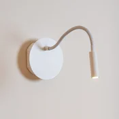 Lucide LED baterijski stenski reflektor Jolijn, bel, gibljiva roka, O 11 cm, magnet - spalnica - bela - Kovina